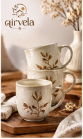 Qirvela Botanical Ceramic Mug Set image 1