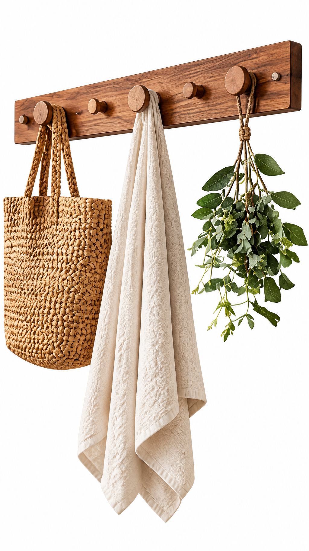 Qirvela Wooden Wall Hook Rack view 5