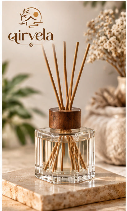 Qirvela Clear Glass Reed Diffuser view 1