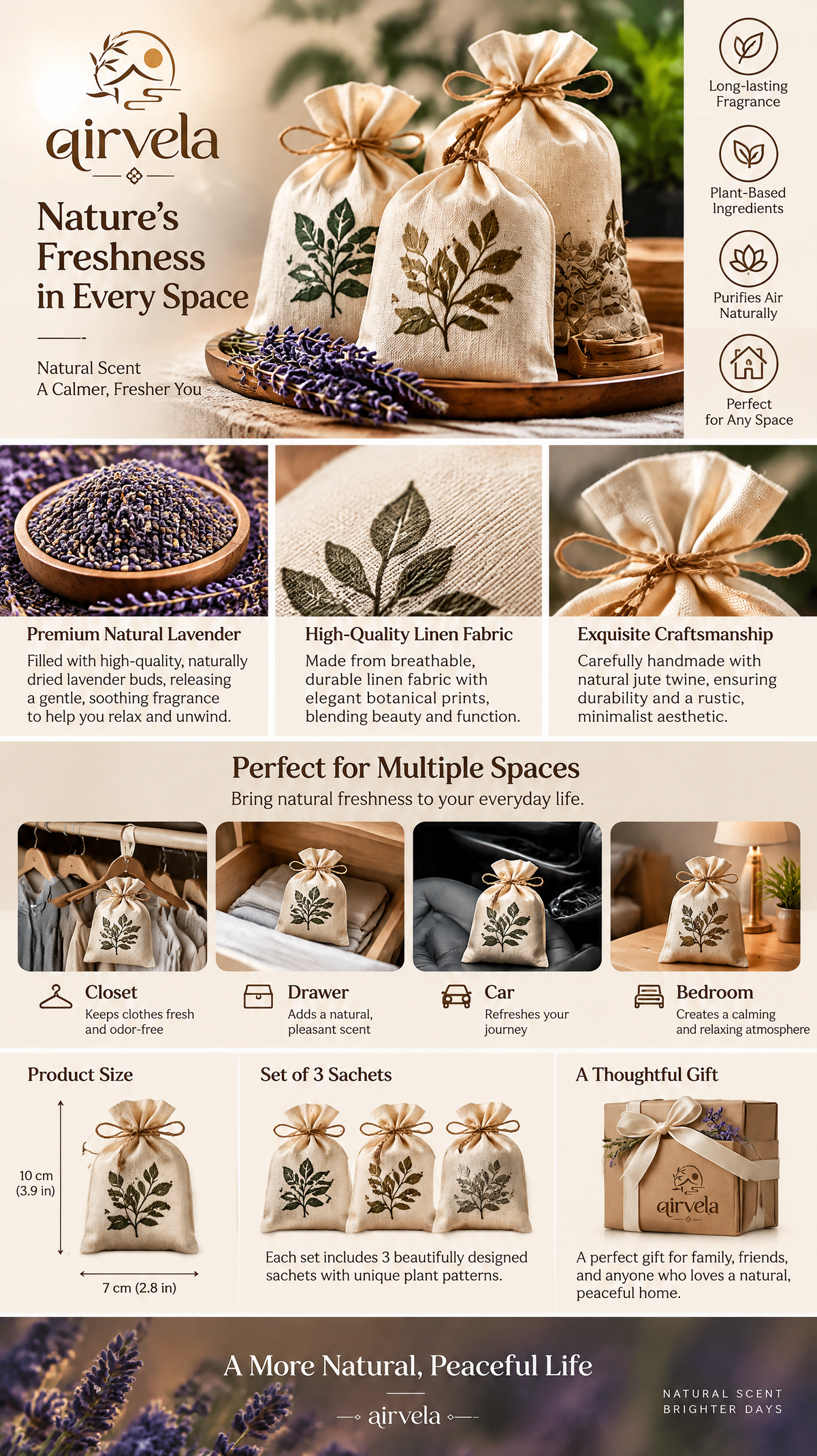 Qirvela Botanical Scent Sachet Set view 3