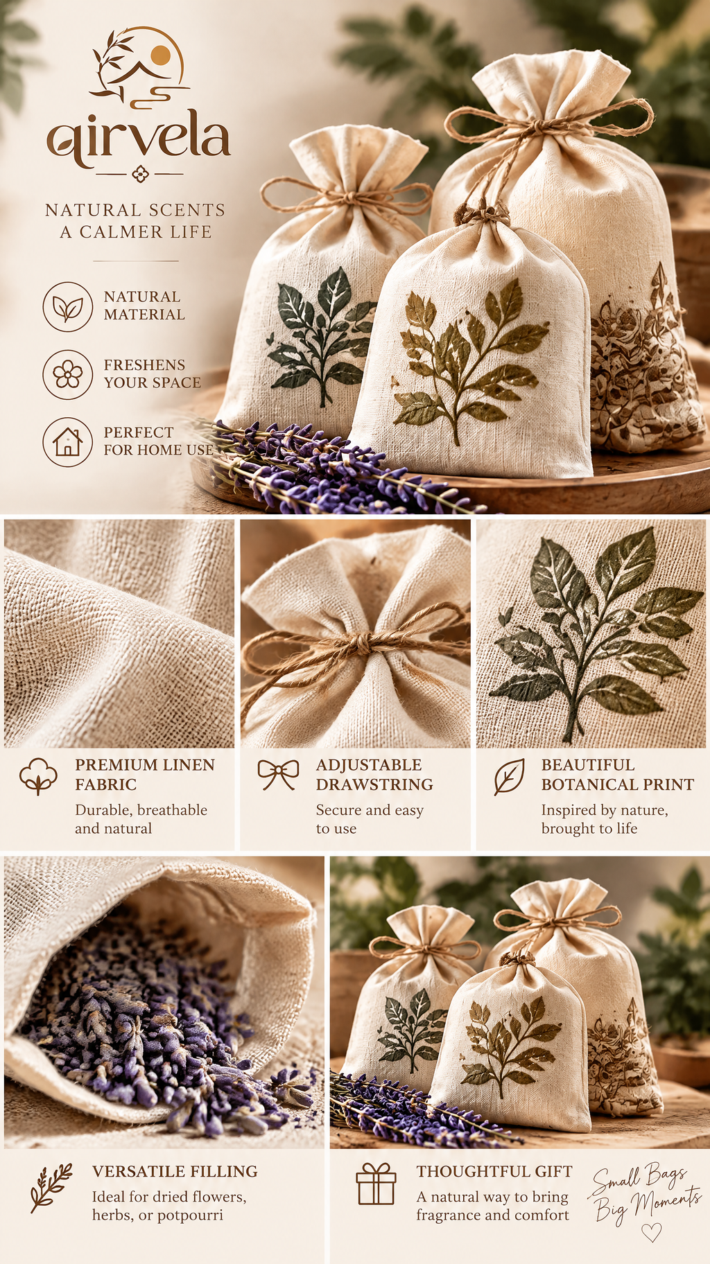 Qirvela Botanical Scent Sachet Set view 5