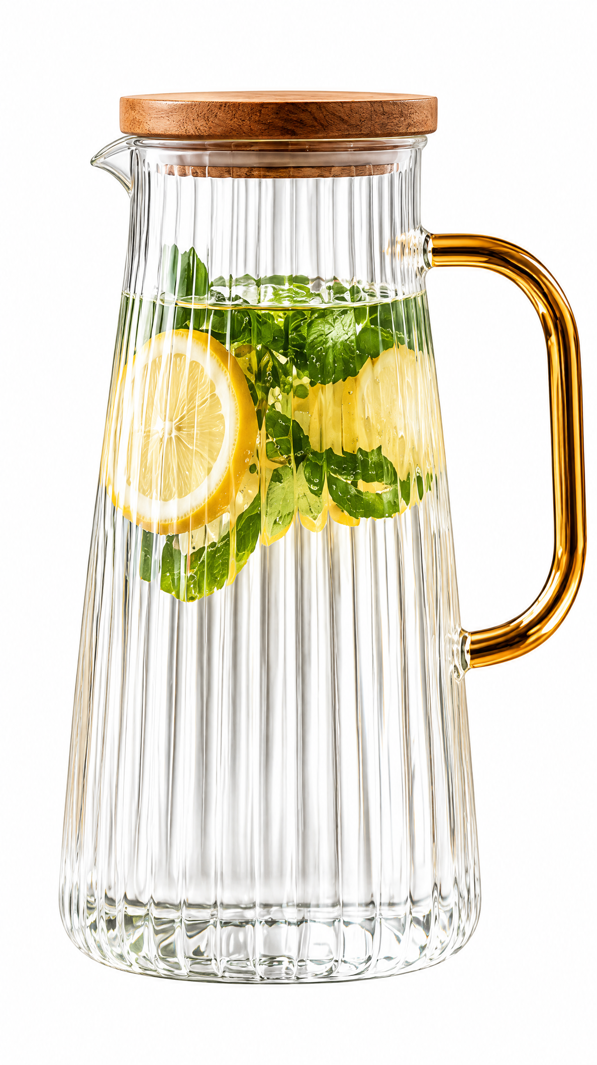 Qirvela Ribbed Glass Lemon Pitcher image 3